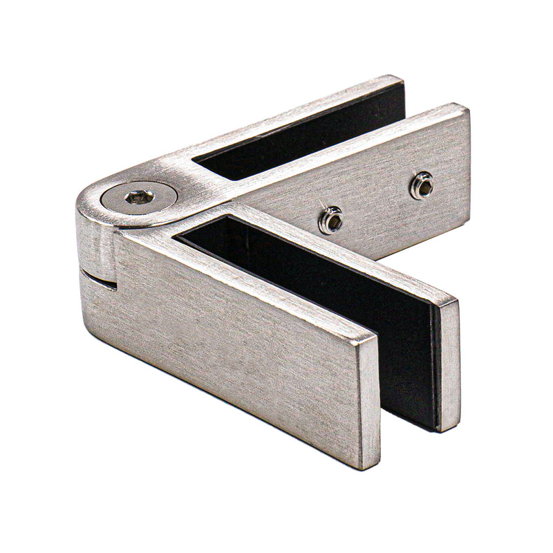 Clip para Vidrio, Ajustable, AISI304, SATIN