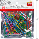 Clips jumbo de color de 80 piezas Bolsa resellable de 50 mm impresa