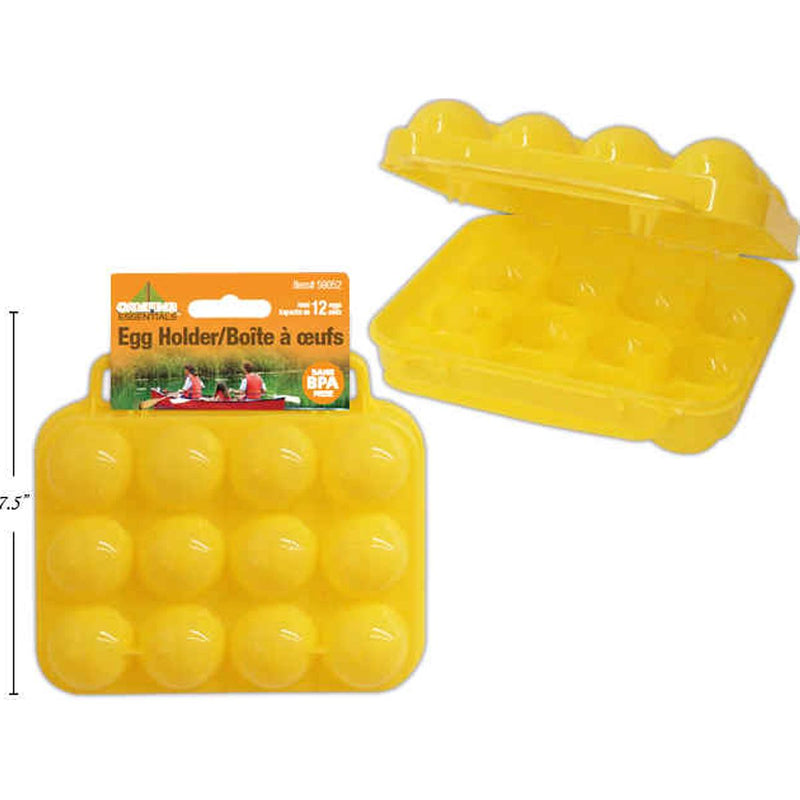 Camping 12ct. Porta huevos, color amarillo