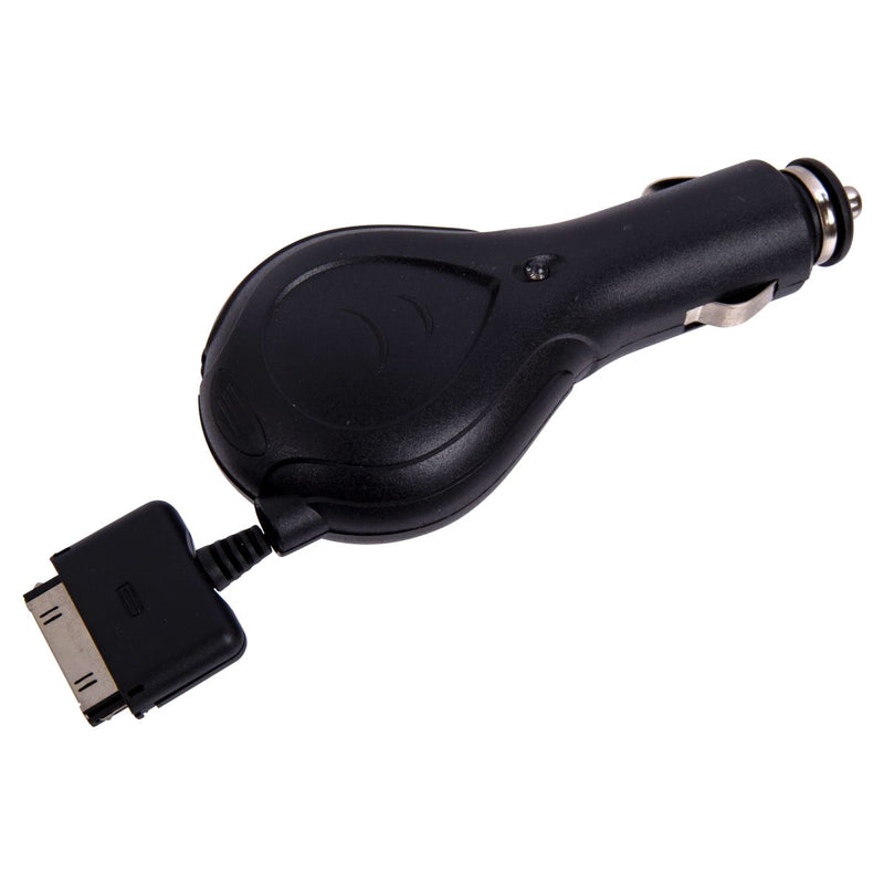 iFocus, cargador de coche retráctil para iPhone / iPod de 3 pies, caja de ventana