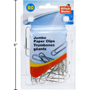 Clips de metal para papel de 80 piezas, 50 mm
