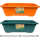 Macetero Jardinera rectangular plástico 17.5" Lx8 "Wx5.75"H (1pza) (colores variados al azar)