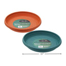 Carrito plástico macetas con 4 ruedas 11 "diám x 2,3" alto (1pza) (colores variados al azar)