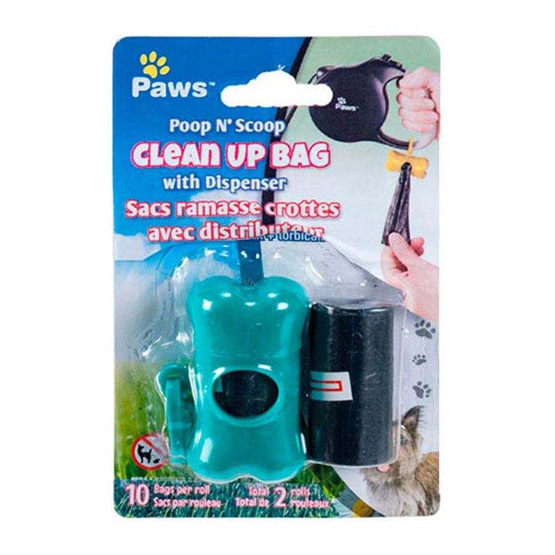 Bolsa de caca con dispensador 10 bg/rollo, 2 rollos (1pza) (Viene en colores variados al azar)