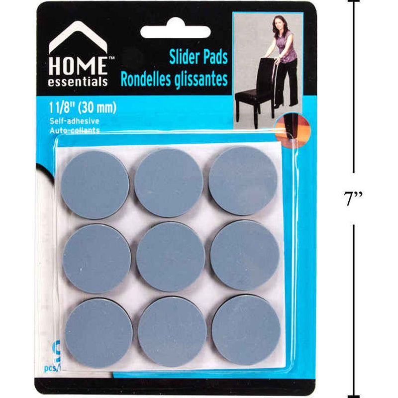 Almohadillas deslizantes para muebles de 9 piezas, 1-1 / 8 "de diámetro