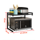 Soporte extensible para microondas, color negro