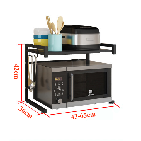 Soporte extensible para microondas, color negro