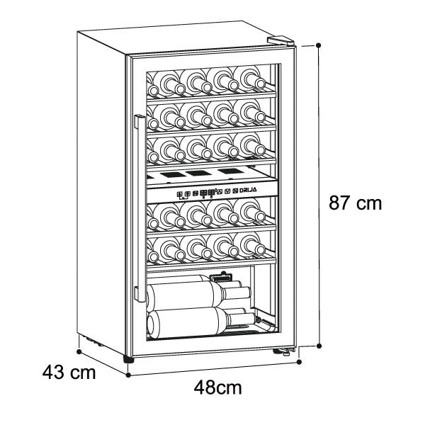 Vinera termoeléctrica de mesa o piso Merlot 29