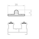 Riel para Marco Perimetral. Serie Elevable Europa. Color Silver