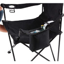 Silla plegable color negro de 50cm x 45cm x 80cm con cooler y portavasos