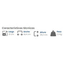 Organizador con gavetas de 3 niveles, color negro con amarillo
