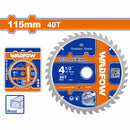 Disco De Corte Sierra TCT 4-1/2" 40T Anillo Reductor 16mm Corte De Madera. Ideal Sierra Circular.
