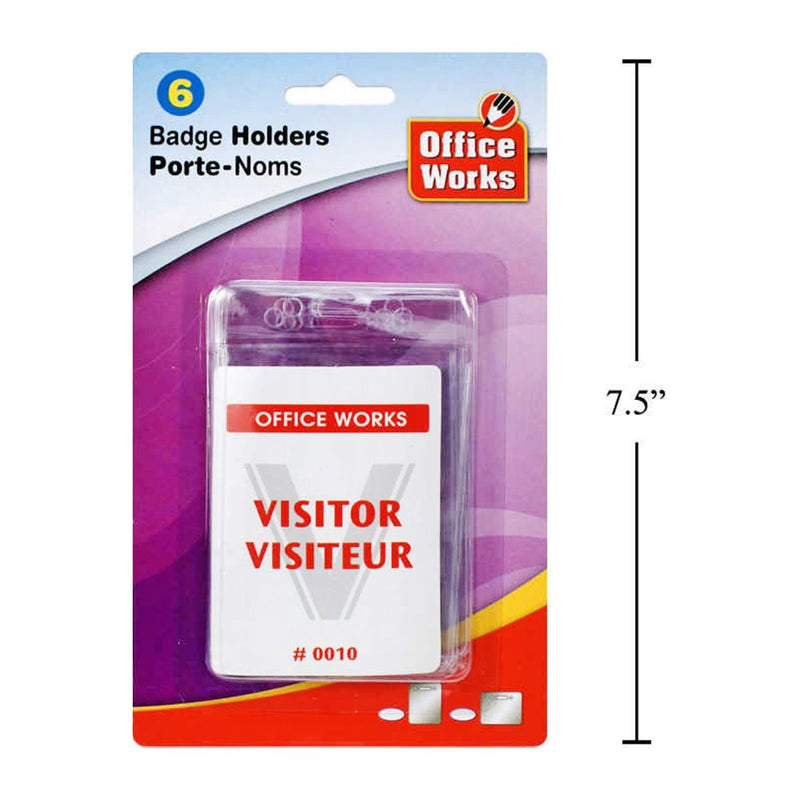 Porta credenciales de visitante, porta carnet ( 6pzas)