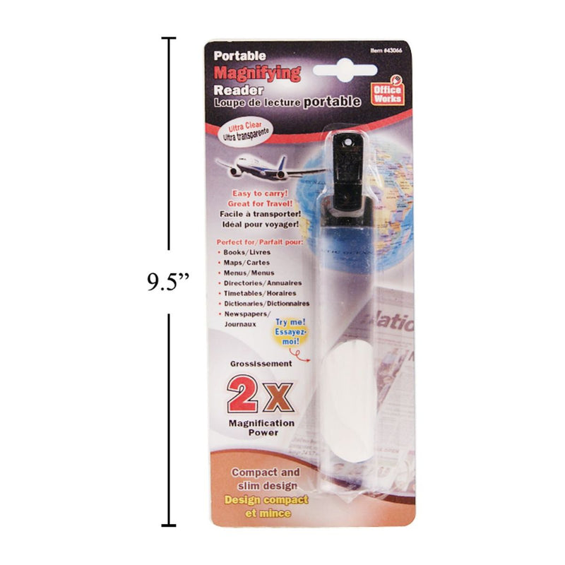 Lupa Lector de aumento portátil, 1 "x 7", aumento de lupa 2x