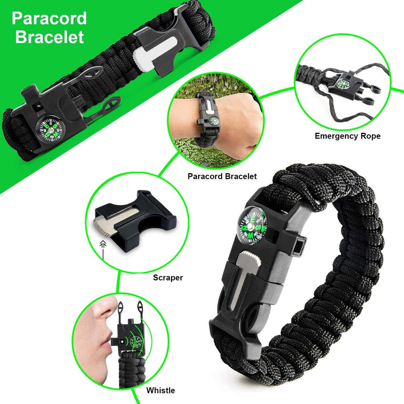 Kit de supervivencia y defensa 18 en 1, para exteriores.