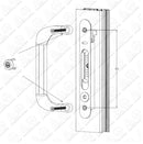 Tirador en forma de C con Tornillo Oculto para Aluminio. Color Blanco