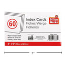 Ficha en blanco de 3x5 ", 60 piezas, 150 g, inserto + envoltura retráctil (HZ)