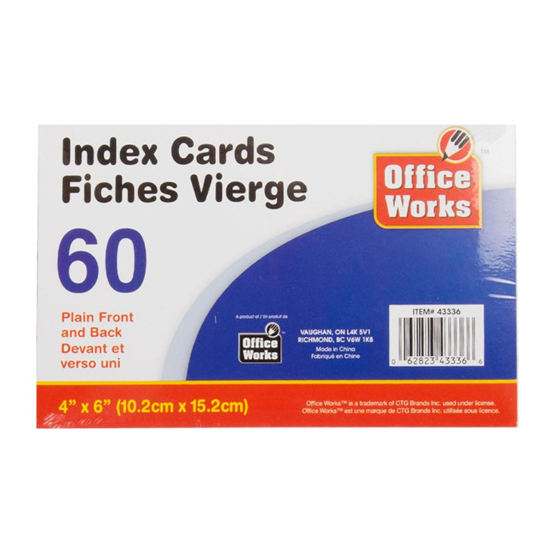 Ficha en blanco de 4x6 ", 60 piezas, 150 g, inserto + envoltura retráctil (HZ)