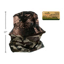 Sombrero / red de camuflaje anti-insectos para acampar, 100% poliéste