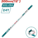 (Caja de 100) Hoja de segueta para metales bimetálica de 300 mm (12"). M42 + D6A. 24 Dientes