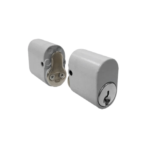 Par de Cilindro Ovalado silver para cerradura US052. Incluye 2 llaves.