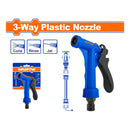 Pistola boquilla de agua ajustable a 3 maneras diferentes de salida del Agua. Plástico Resistente.