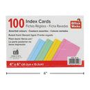 Tarjeta de índice con rayas de 100 piezas de 4x6 ", surtidos, envoltura retráctil