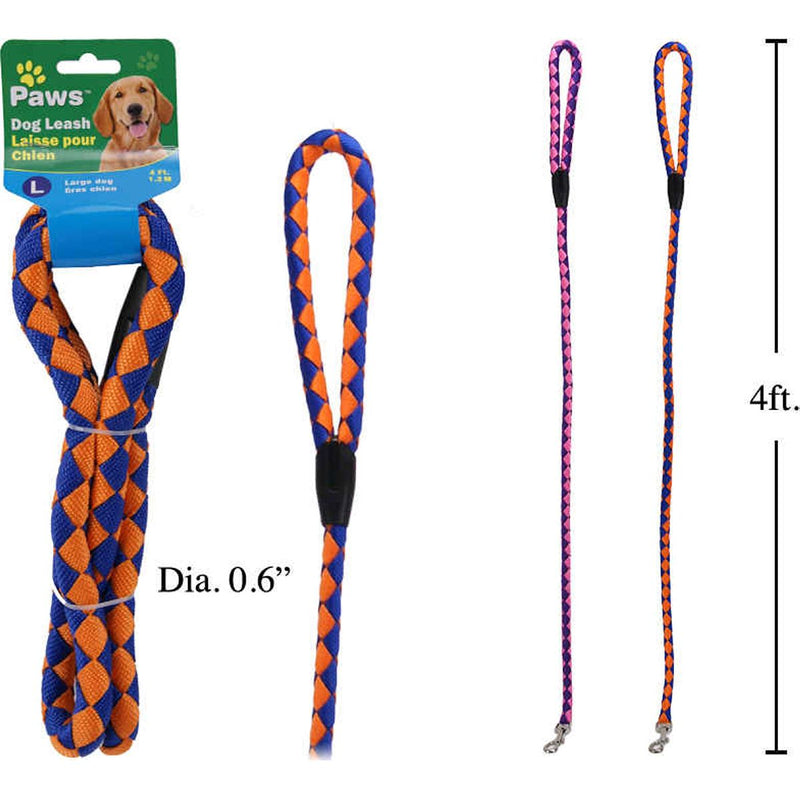 4 pies x 0.60 "de ancho Correa para perro  (1pza) (Viene en colores variados al azar)