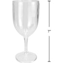 Copa de vino de resina Luciano P.S, color transparente, 3 "dia x 7", 10.8oz