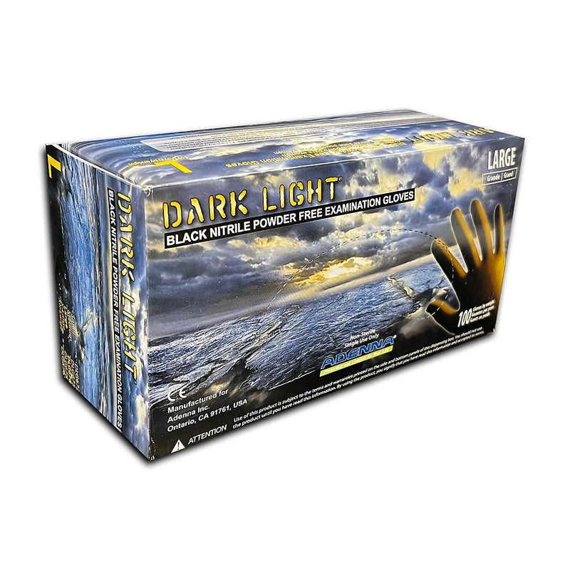 Guantes de nitrilo de 9mil, color negro, talla L Adenna