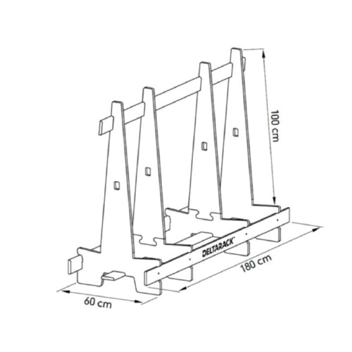 Racks de vidrio chico 180x100 x60 cm. Peso max 750kg. Para armar rapido.  (D5H012.2)