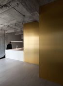 Lámina de Acero Inoxidable WPC Bambú Gold oro Decorativo recortable 1.22m x 2.80m x 8mm (Do it yourself)