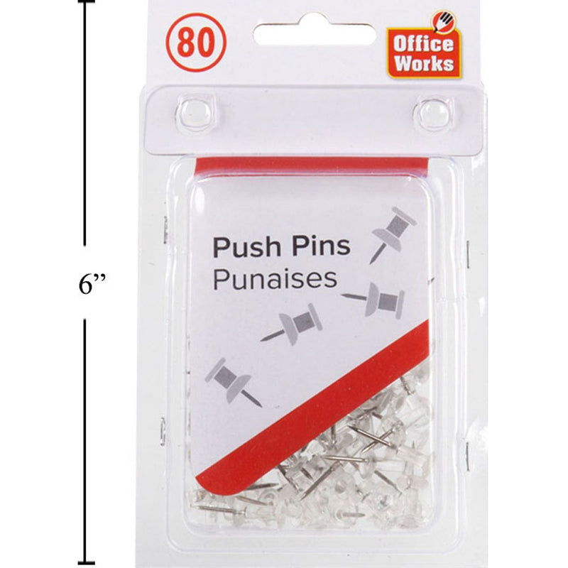pines de fijacion chinches de 80 piezas, transparentes, CS con cabezal