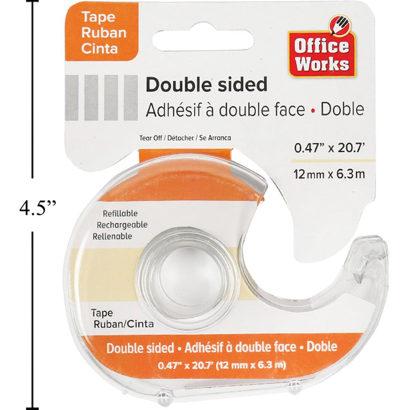 Cinta de doble cara, 12 mm x 6,3 m