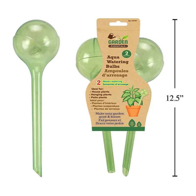 2 piezas de bombillas de riego Aqua Globe, tarjeta de manga; 3,3 "de diámetro x 11,4" de alto