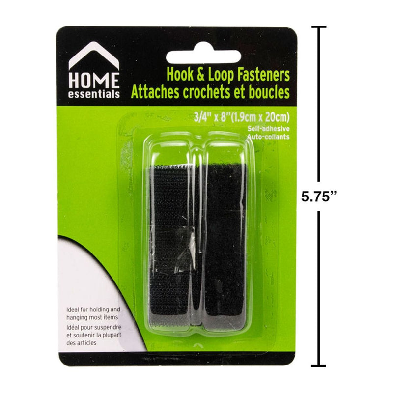 Sujetadores de cierre magico velcro, 3/4 "x 8", Negro