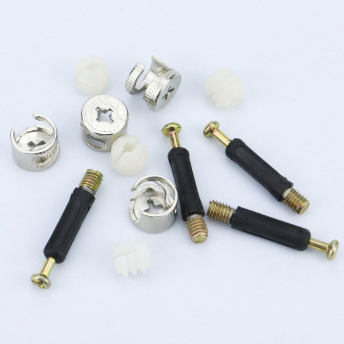 (1,000 pcs) Kit de conexión 3 en 1 ensambladores para muebles, sistema mini fix.