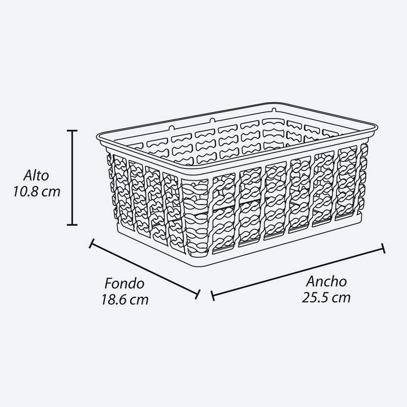 Canasta multiusos deco, 4l, color wengué