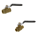 Válvulas de bola de bronce.