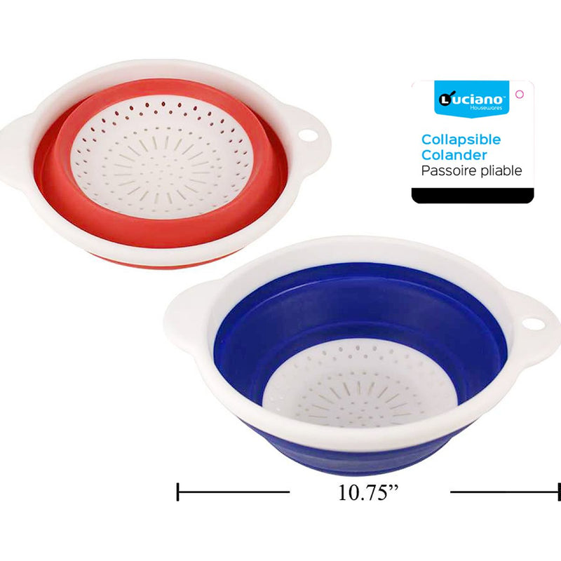 Colador Plegable Luciano de 9 " (1pza) (Viene en colores variados al azar)