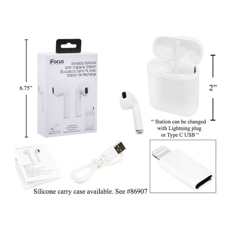 iFocus, estación de carga / configuración de auriculares inalámbricos, Carga y Tipo C