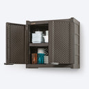 Gabinete plástico Rattan, color wengué