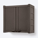 Gabinete plástico Rattan, color wengué