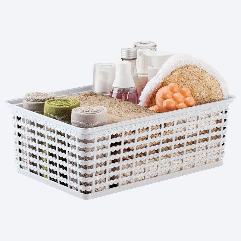 Canasta multiusos deco, 9l, color blanco