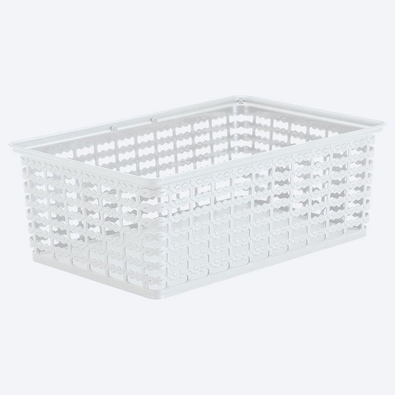 Canasta multiusos deco, 9l, color blanco
