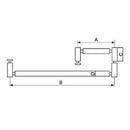 Tirador Toallero estilo moderno acabado satinado 19x200x400.