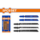 Hojas de Sierra Caladora Mixtas. (HCS T111C,HCS T144D, HCS T244D,HSS T118A, HSS T118B) Set 5 pzas.