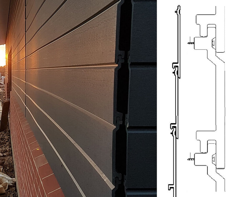 Lama decorativa WPC Exteriores Walnut 21x148x2900 mm