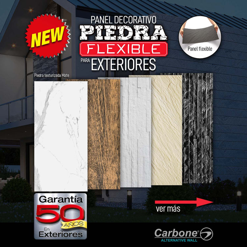 Piedra Flexible Dark Nature panel 570 x 270 mm (2.5 - 3.3mm) 30 Pc/ box (4.62m2)