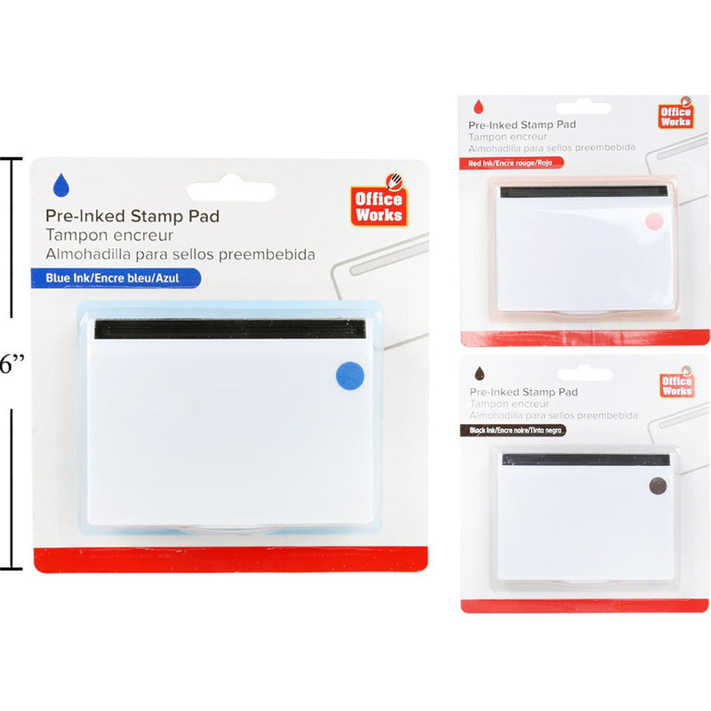 Almohadilla de sello preentintada  (1pza) (Viene en colores variados al azar)